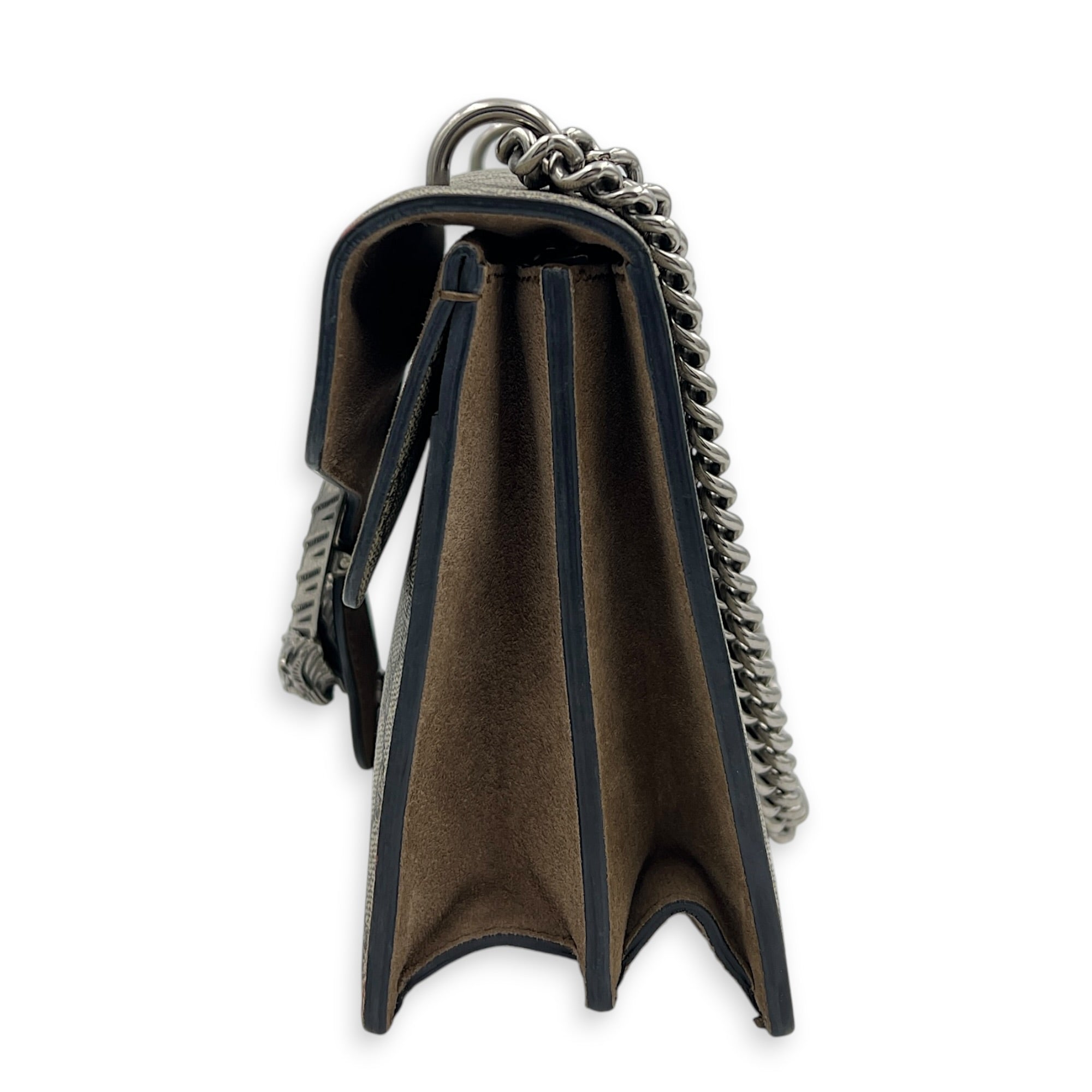 Dionysus Shoulder Bag Small Beige, Silver hardware