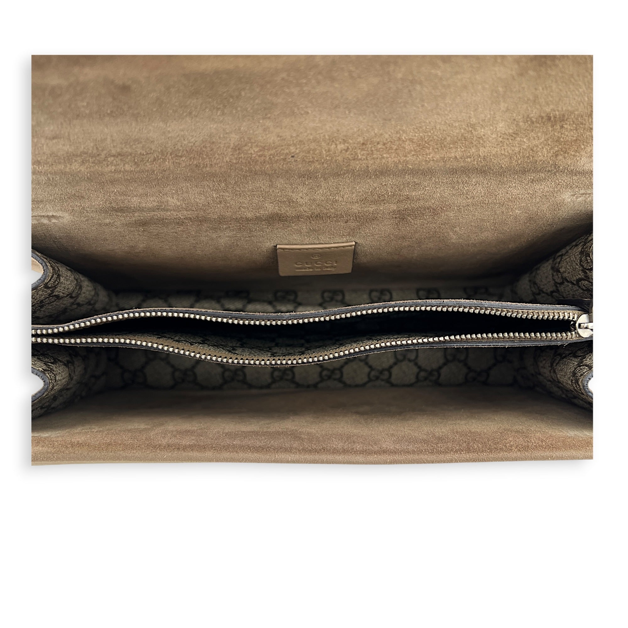 Dionysus Shoulder Bag Small Beige, Silver hardware