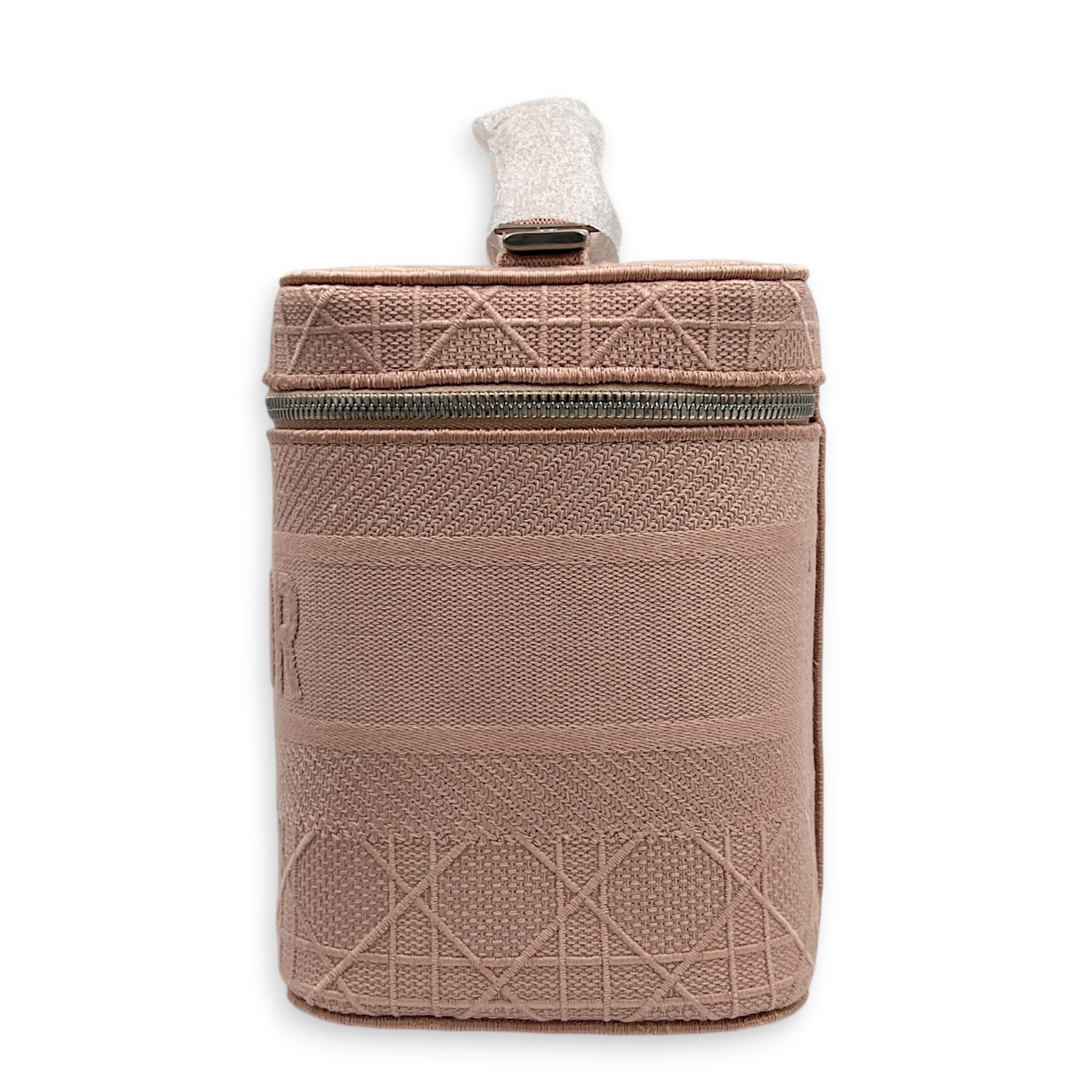 Diortravel Pink Vanity Bag in Canvas, Silver hardware