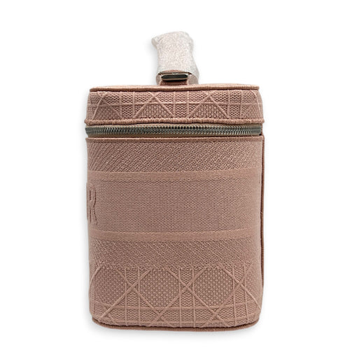 Diortravel Pink Vanity Bag in Canvas, Silver hardware