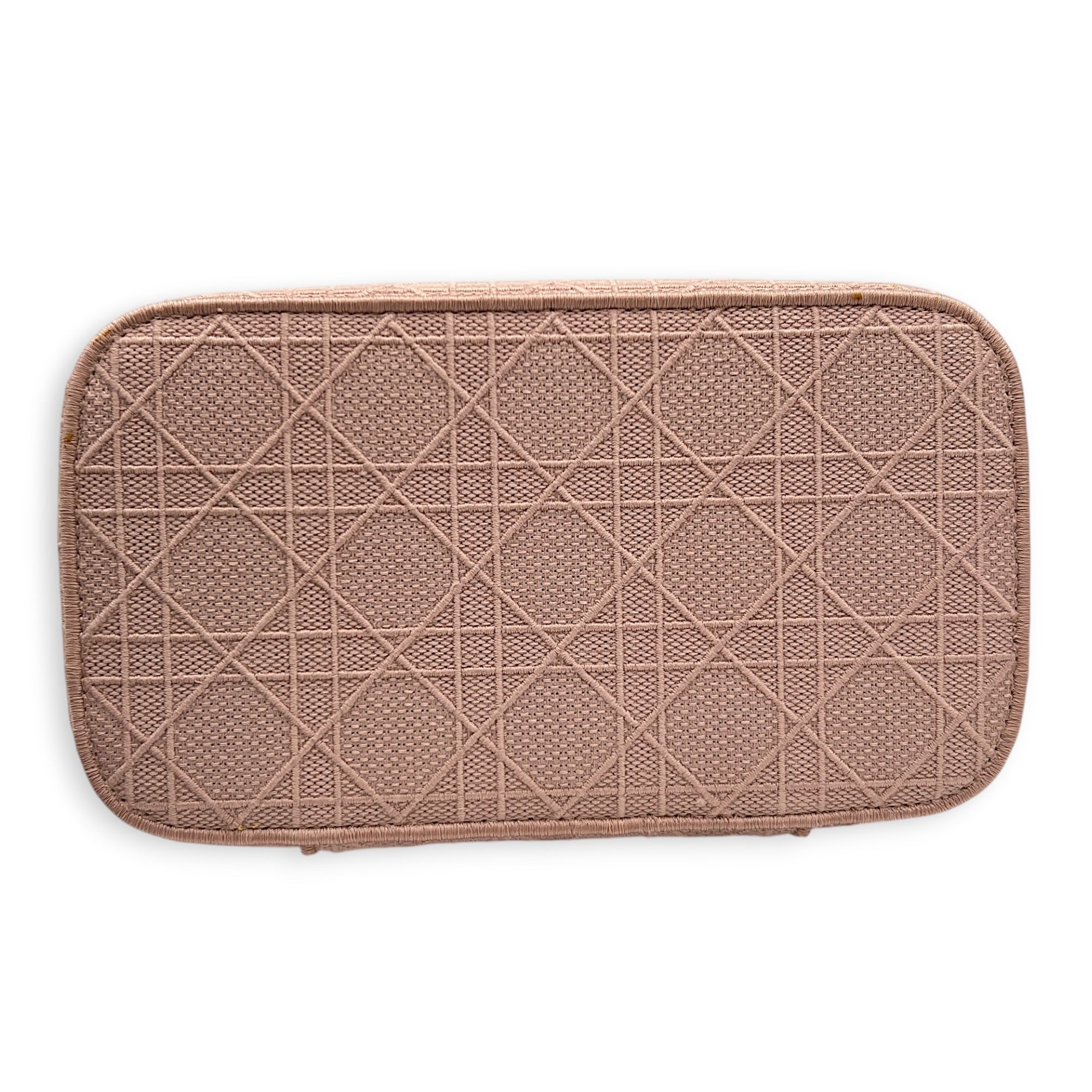 Diortravel Pink Vanity Bag in Canvas, Silver hardware