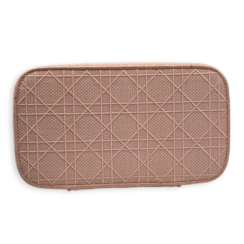 Diortravel Pink Vanity Bag in Canvas, Silver hardware
