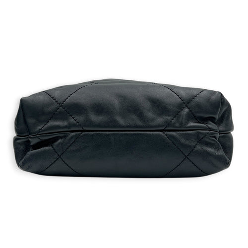 22 Tote Shoulder Bag Mini Black in Calfskin, Gold hardware
