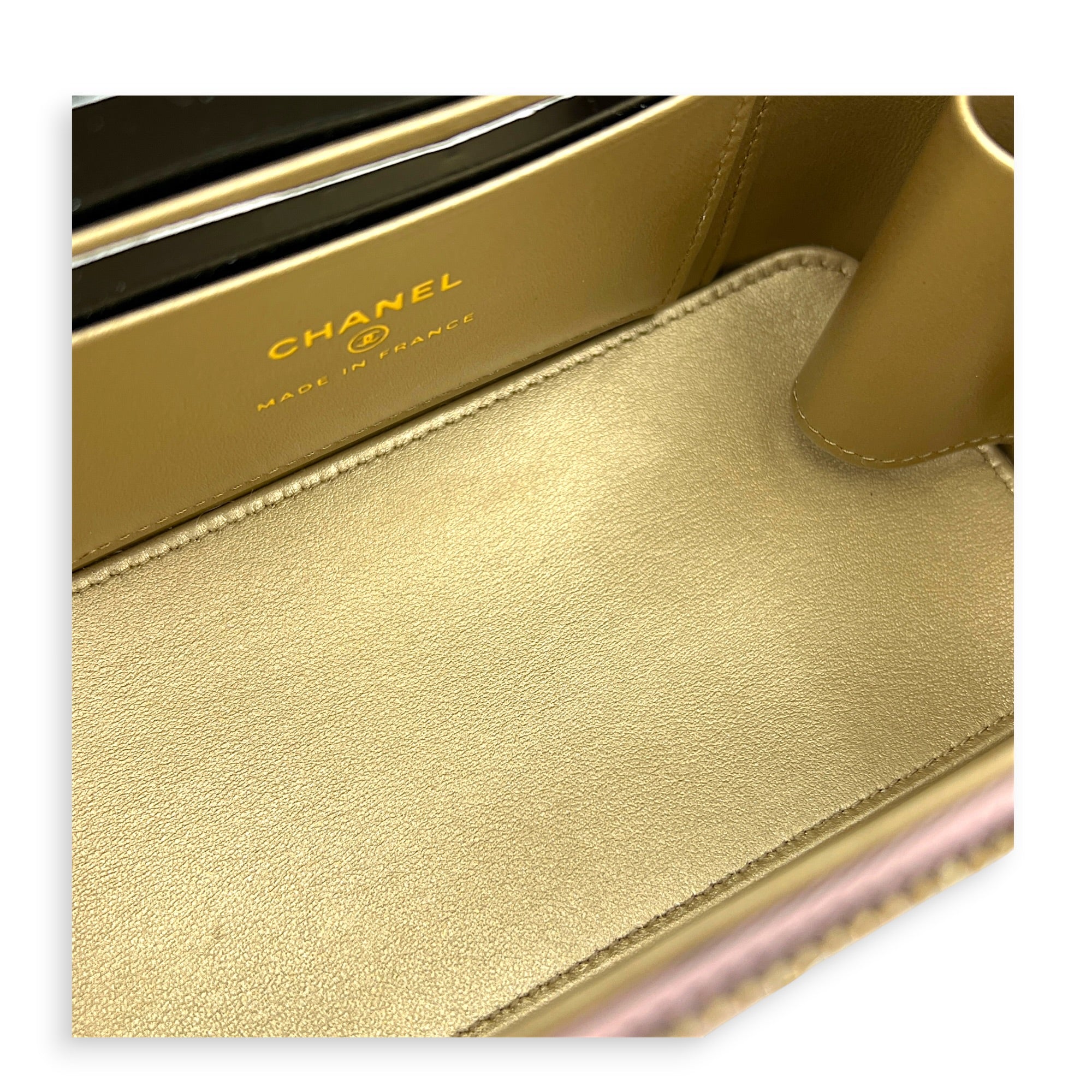 Pearl Crush  Vanity Bag Pink in Lambskin, Gold hardware