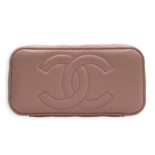 Pearl Crush  Vanity Bag Pink in Lambskin, Gold hardware