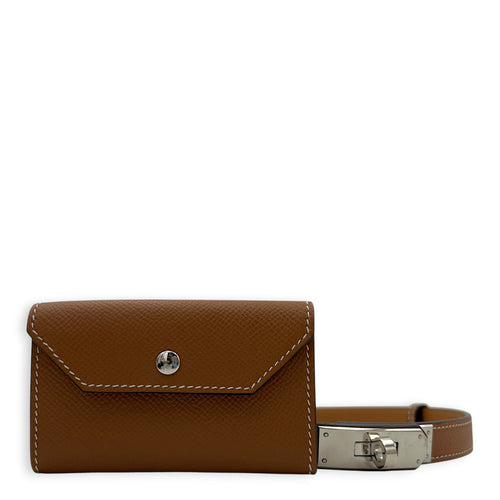Kelly Pocket 18 Brown Belt in Epsom, Palladium hardware