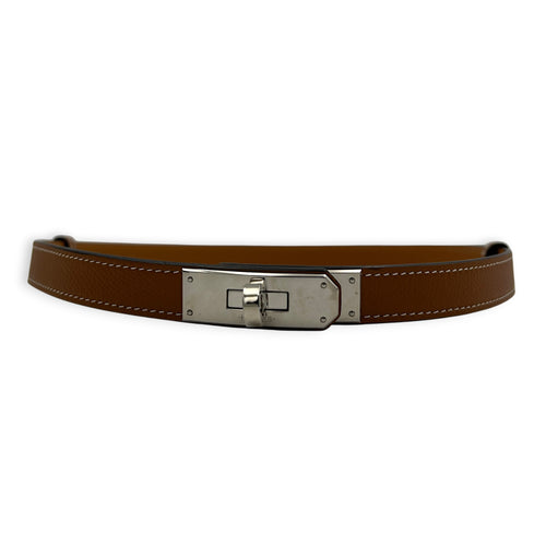 Kelly Pocket 18 Brown Belt in Epsom, Palladium hardware