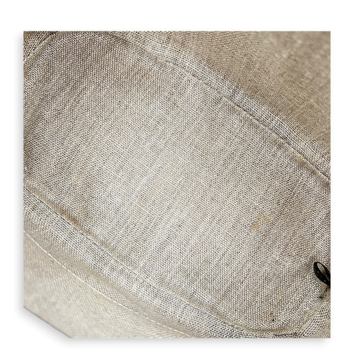 Dome Grey Top Handle Bag in Calfskin, Gold hardware