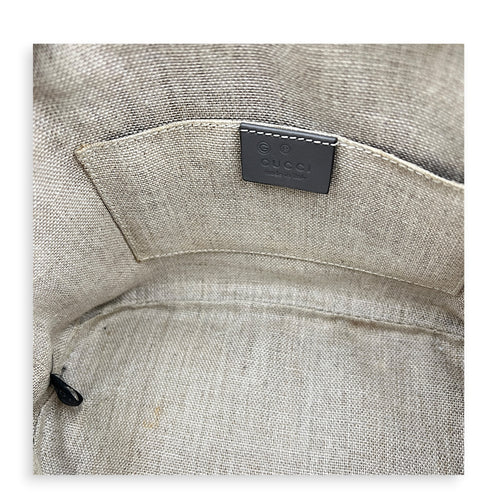 Dome Grey Top Handle Bag in Calfskin, Gold hardware