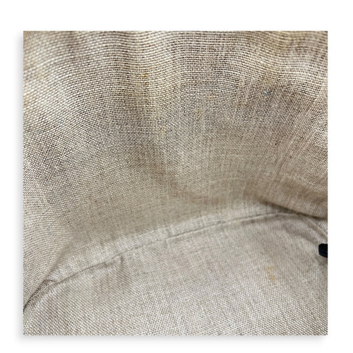 Dome Grey Top Handle Bag in Calfskin, Gold hardware
