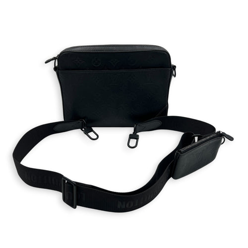 Duo Messenger Black in Calfskin, Monochrome hardware