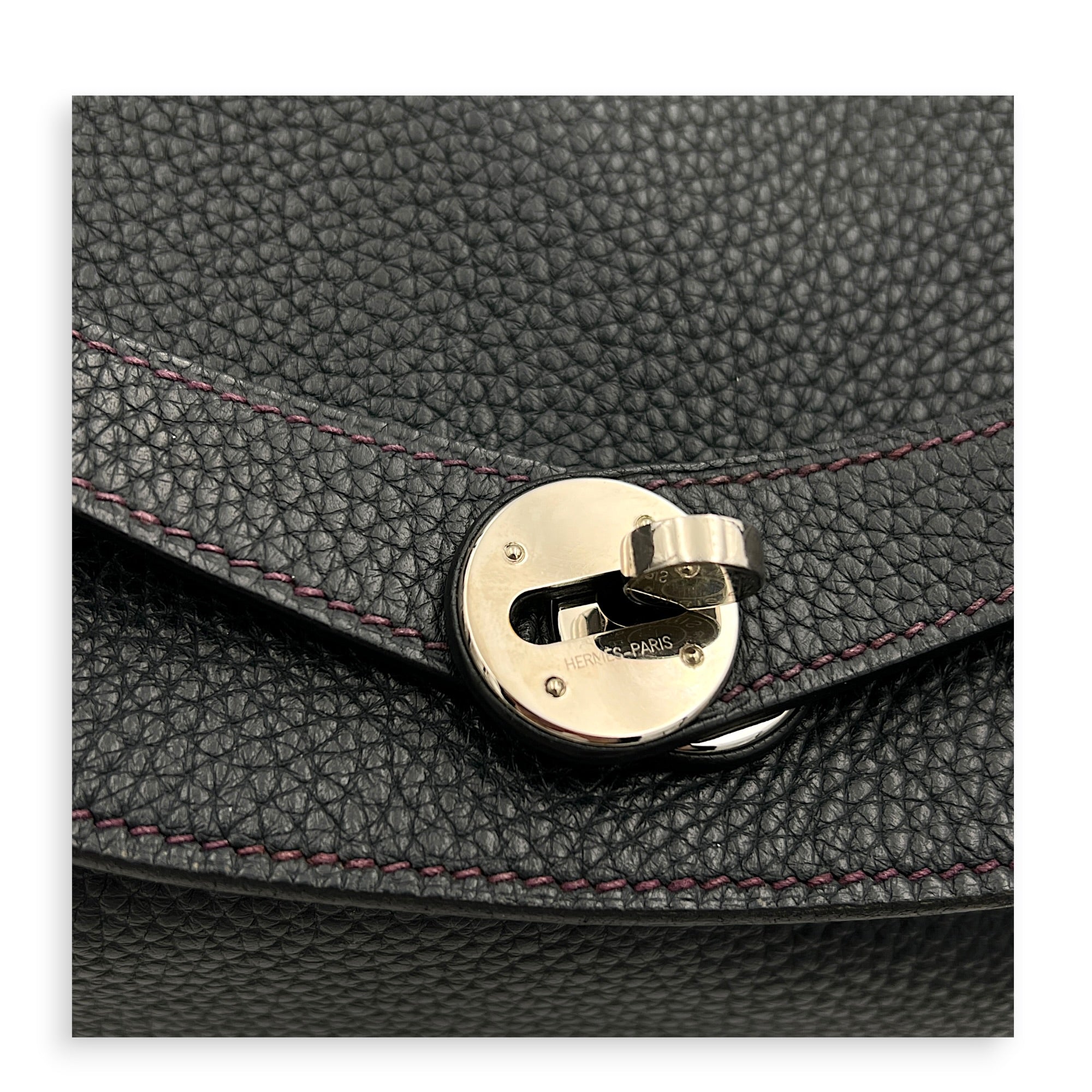 Lindy 34 Eclat Bleu Obscur/ Ultraviolet Shoulder Bag in Clemence, Palladium hardware