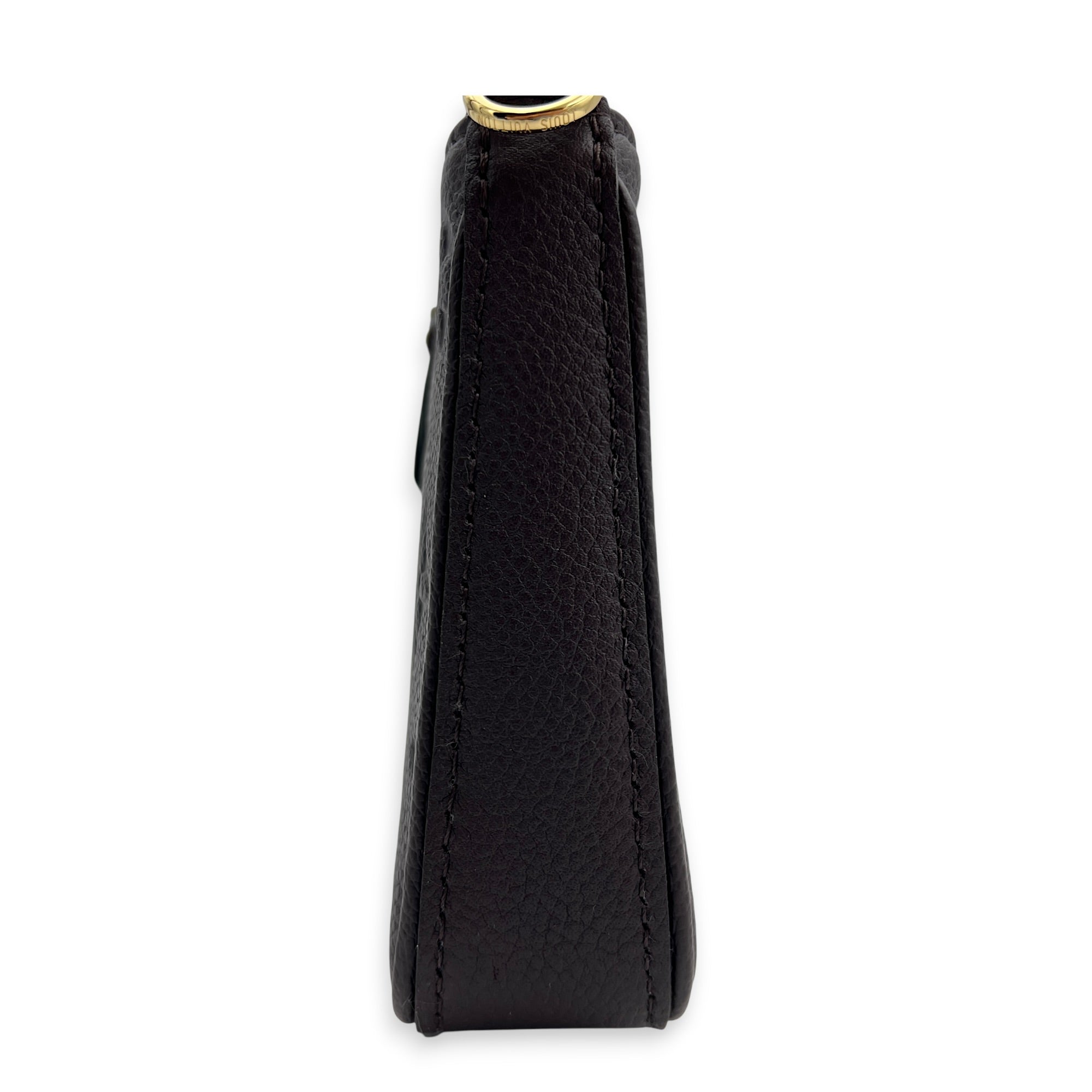 Easy Pouch on Strap Shoulder Bag Marron Glacé in Monogram Empreinte Leather, Gold hardware