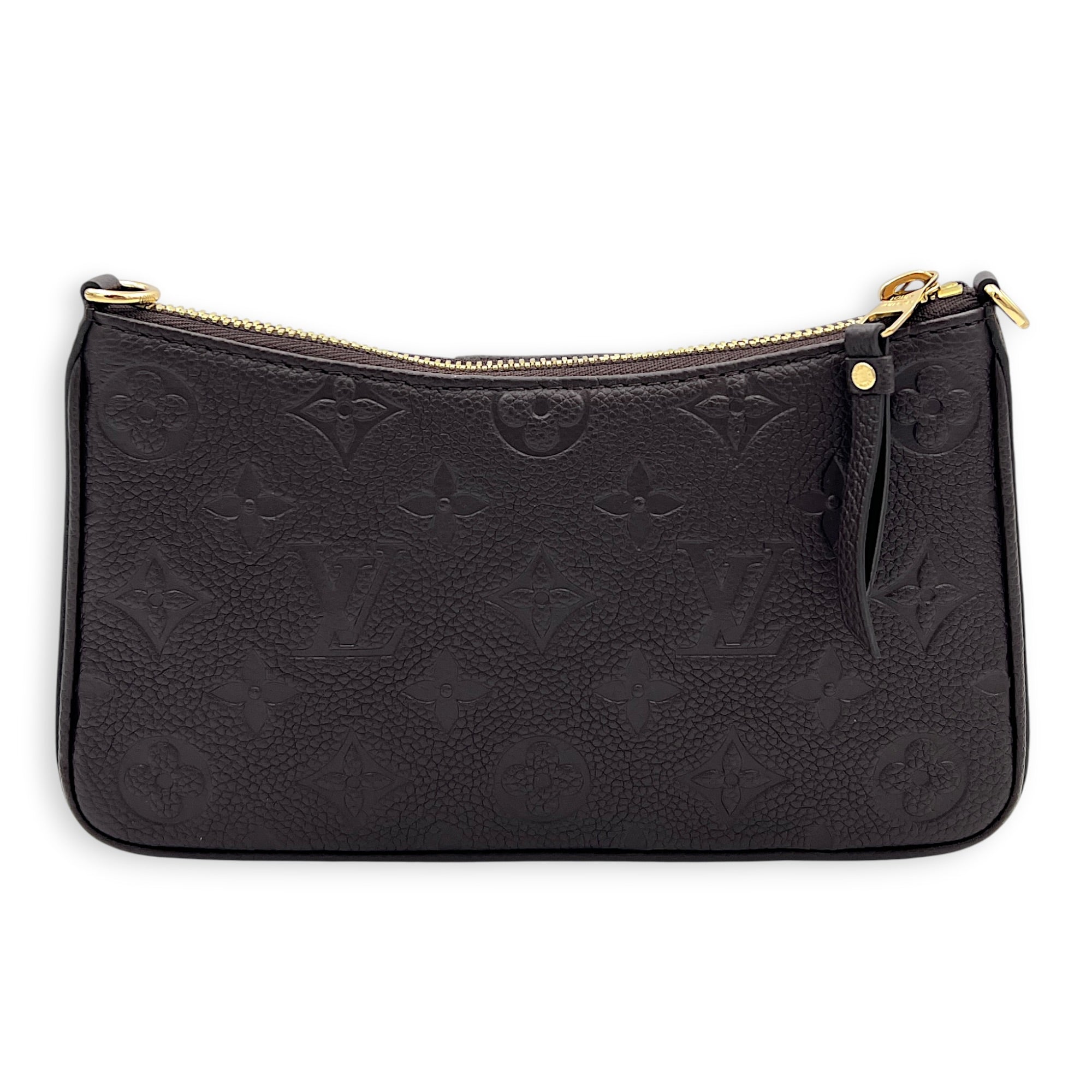 Easy Pouch on Strap Shoulder Bag Marron Glacé in Monogram Empreinte Leather, Gold hardware