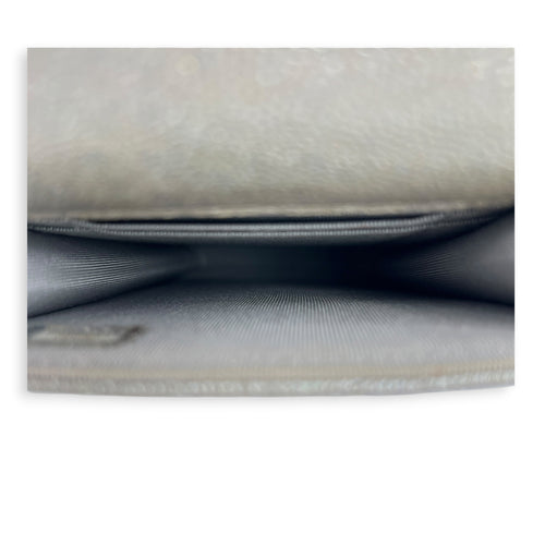 CC Quilted  Phone Bag Gold in Caviar Leather, Silver hardware