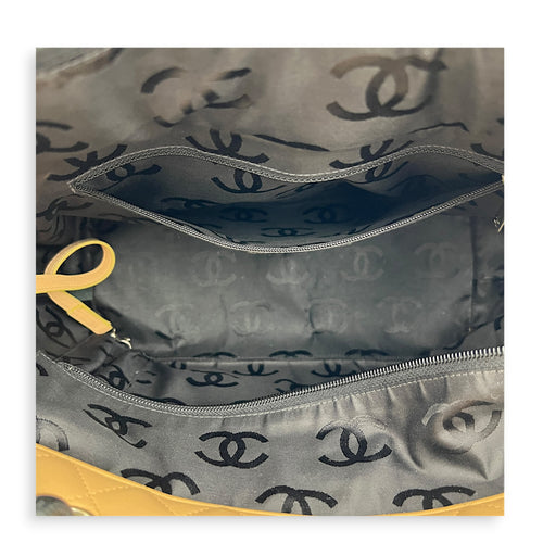 Cambon Tote Bag Beige in Calfskin, Silver hardware