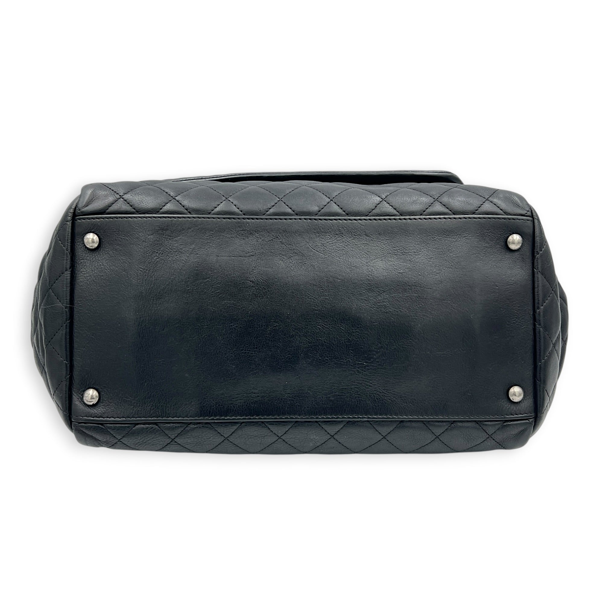 CC Istanbul Accordion Shoulder Bag Black in Calfskin, Ruthenium hardware