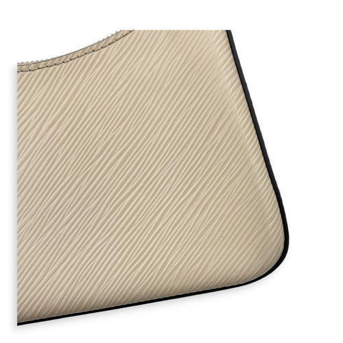 Marellini Shoulder Bag White in Epi Leather, Silver hardware