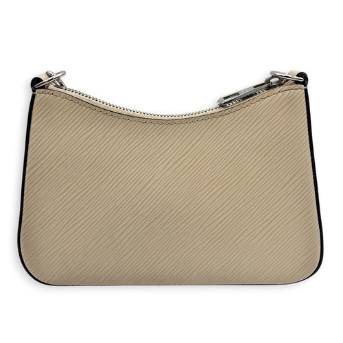 Marellini Shoulder Bag White in Epi Leather, Silver hardware