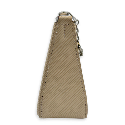 Marellini Shoulder Bag White in Epi Leather, Silver hardware