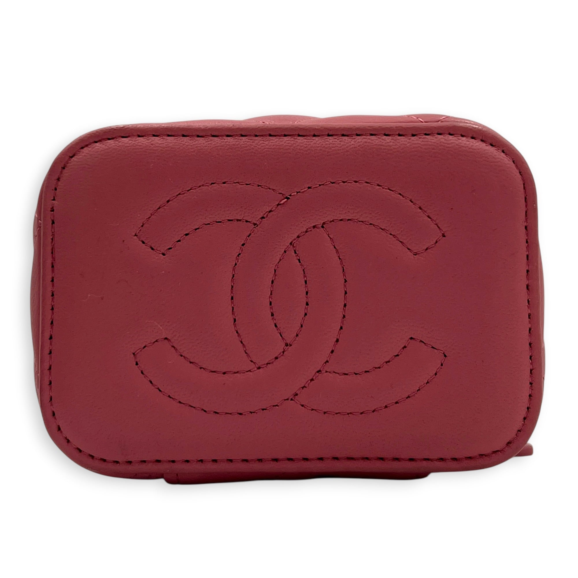 Mini Vanity Top Handle Pink Vanity Bag in Lambskin, Gold hardware