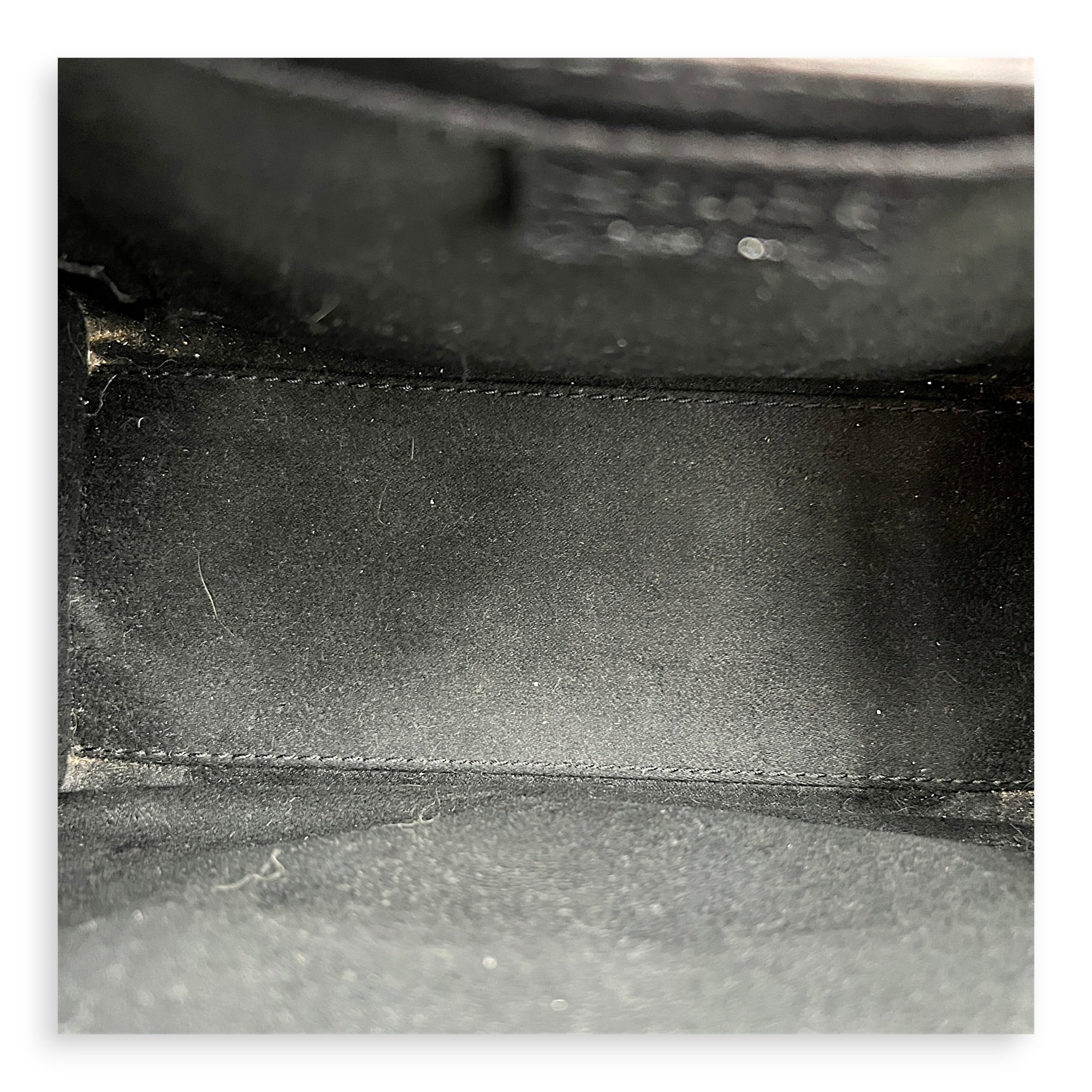 Luggage Top Handle Bag Nano  Black in Calfskin, Silver hardware
