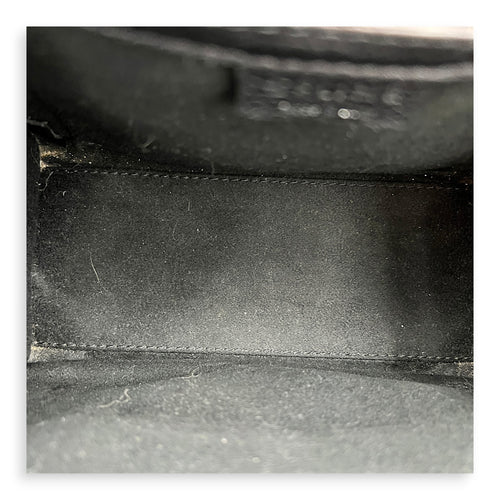 Luggage Top Handle Bag Nano  Black in Calfskin, Silver hardware