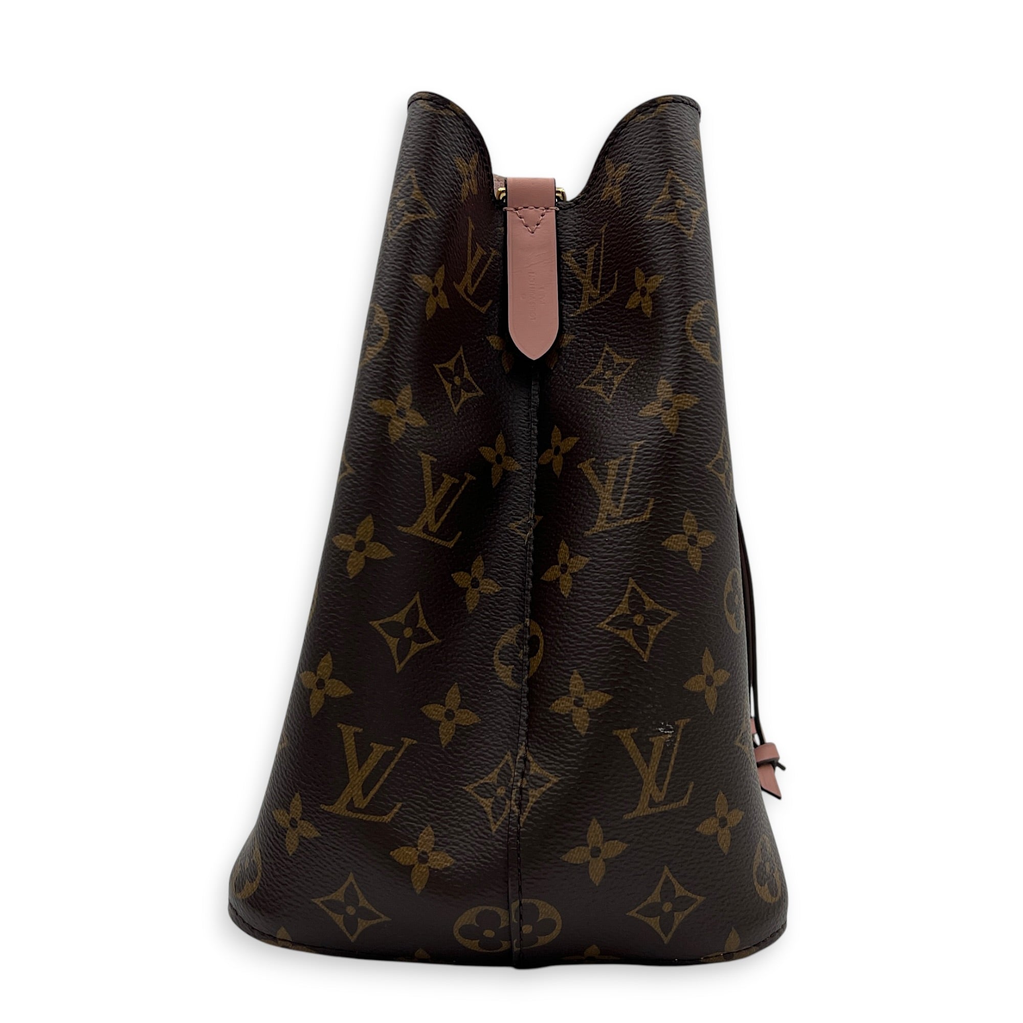 NeoNoe Shoulder Bag MM Brown in Monogram Coated Canvas, Gold hardware