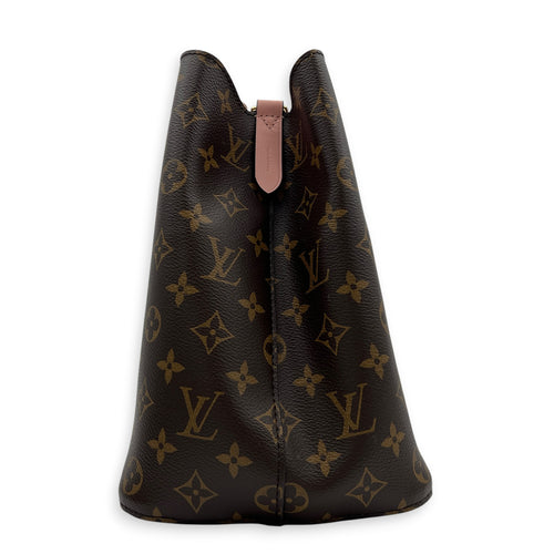 NeoNoe Shoulder Bag MM Brown in Monogram Coated Canvas, Gold hardware