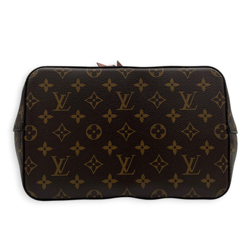 NeoNoe Shoulder Bag MM Brown in Monogram Coated Canvas, Gold hardware
