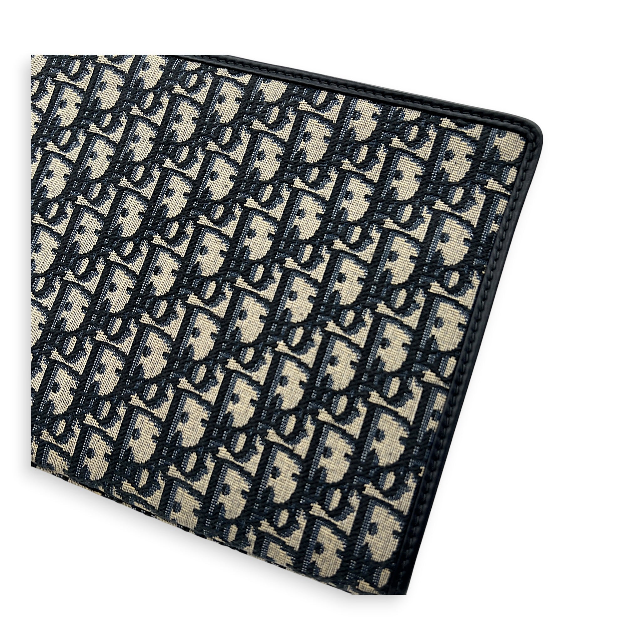 Oblique Blue Clutch in Jacquard, Gold hardware