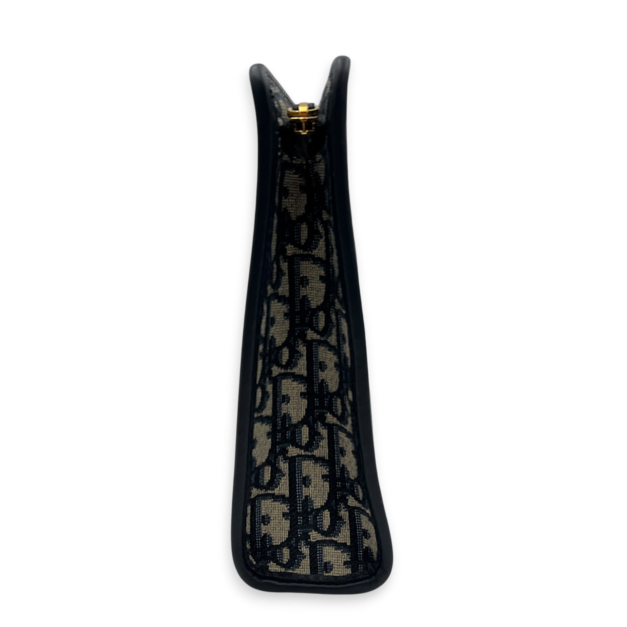 Oblique Blue Clutch in Jacquard, Gold hardware