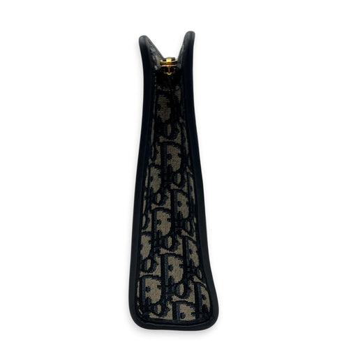 Oblique Blue Clutch in Jacquard, Gold hardware