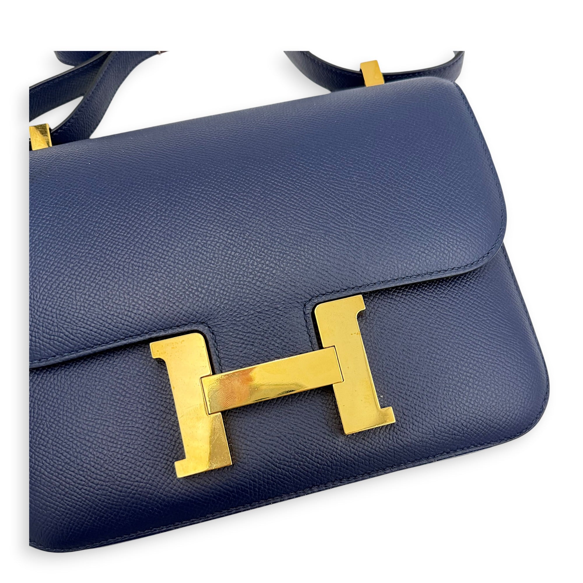 Constance Blue in Epsom, Gold hardware