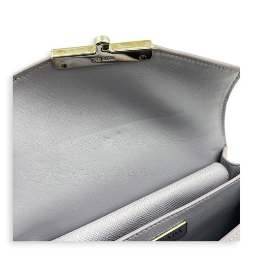 Sound Purple Crossbody Bag in Saffiano Leather,  hardware