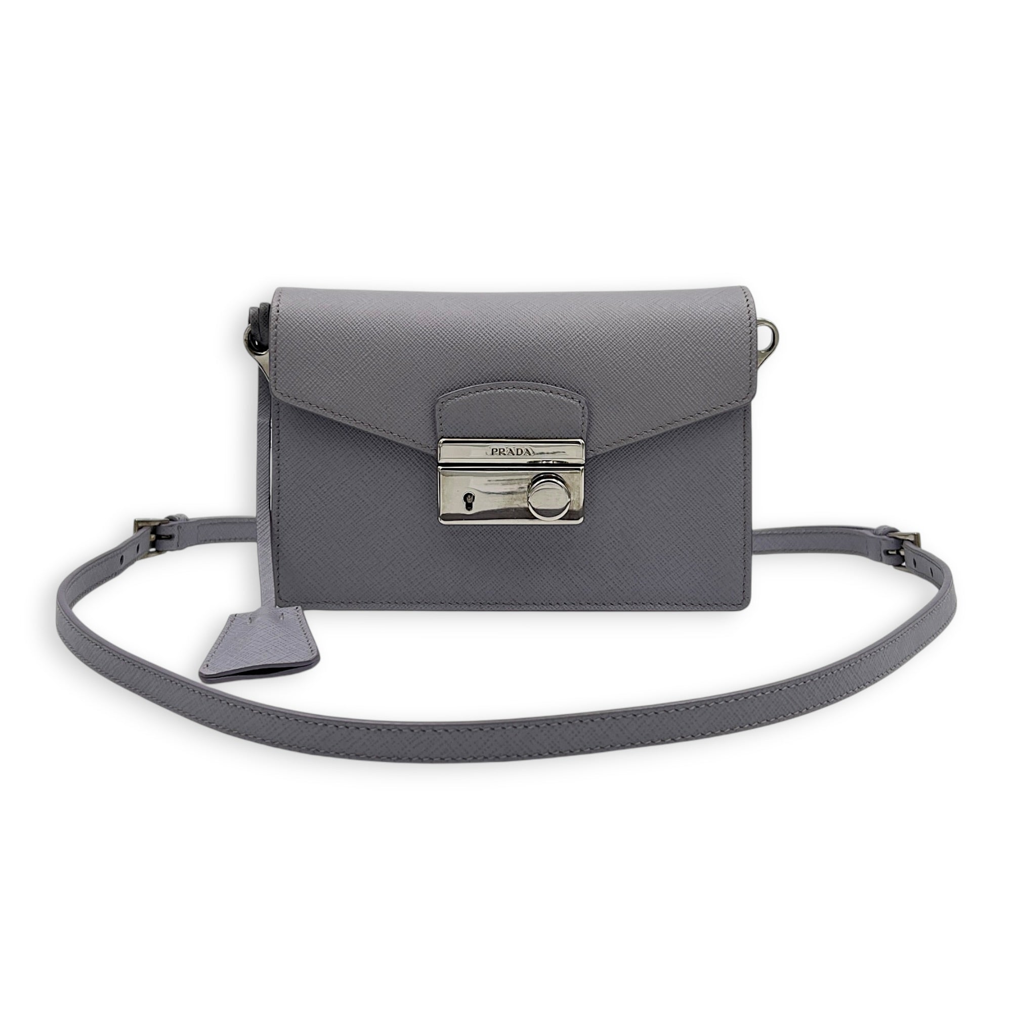 Sound Purple Crossbody Bag in Saffiano Leather,  hardware
