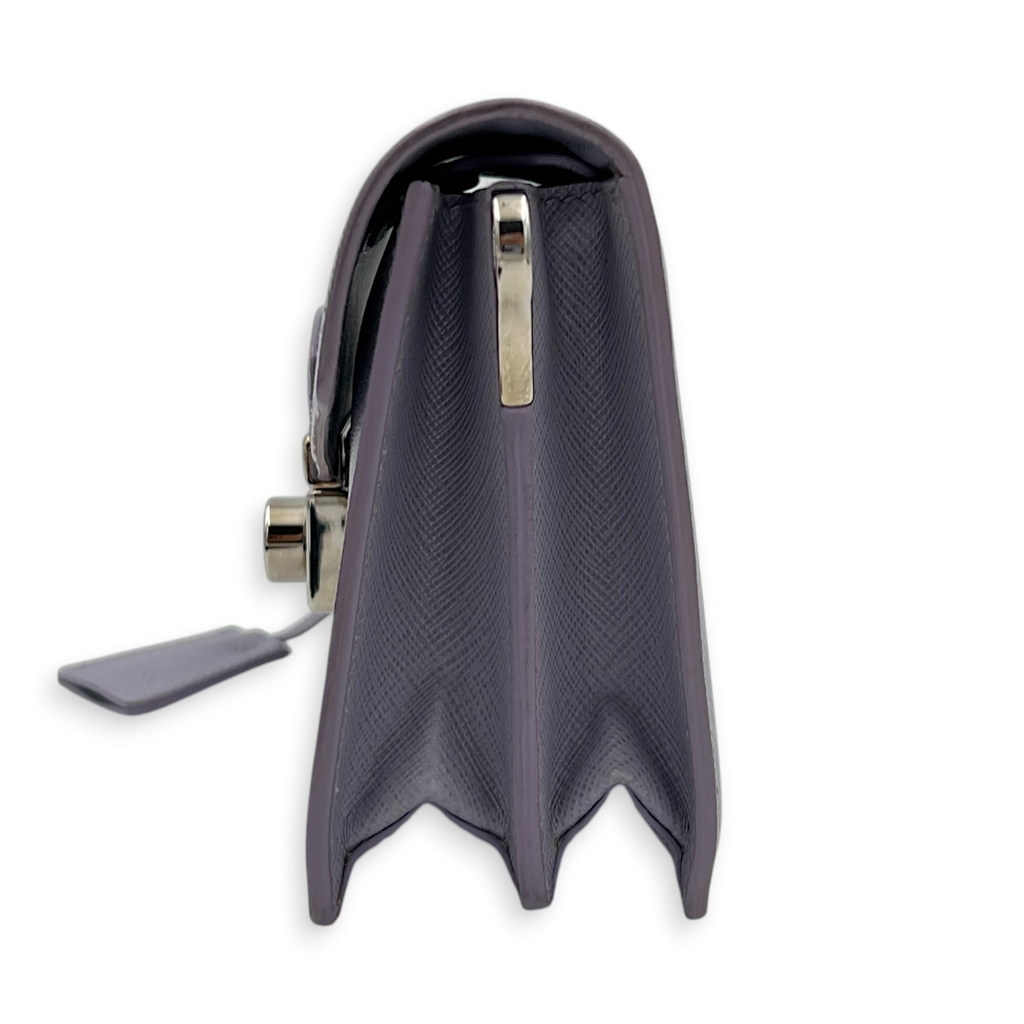 Sound Purple Crossbody Bag in Saffiano Leather,  hardware
