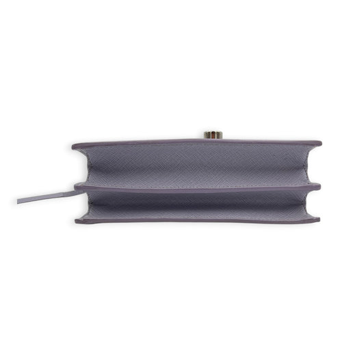 Sound Purple Crossbody Bag in Saffiano Leather,  hardware