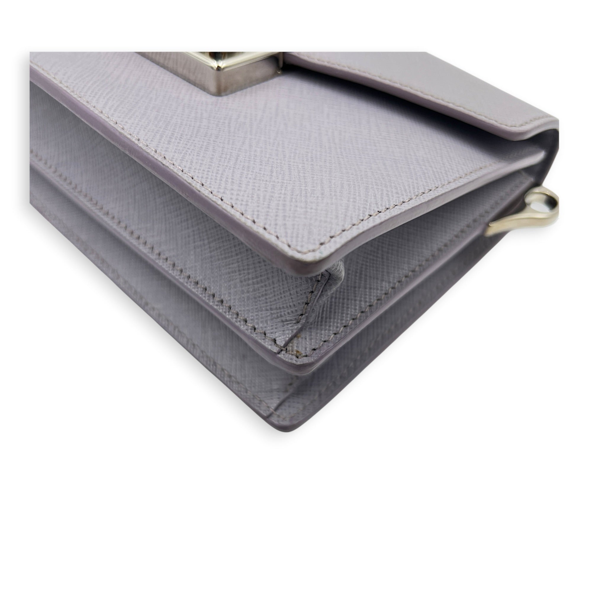 Sound Purple Crossbody Bag in Saffiano Leather,  hardware