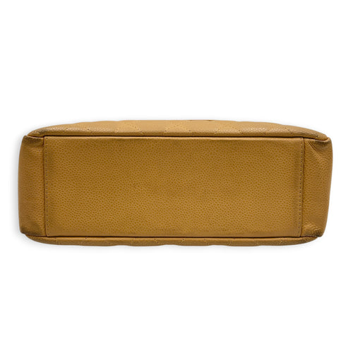 PST Beige Tote Bag in Caviar Leather, Gold hardware