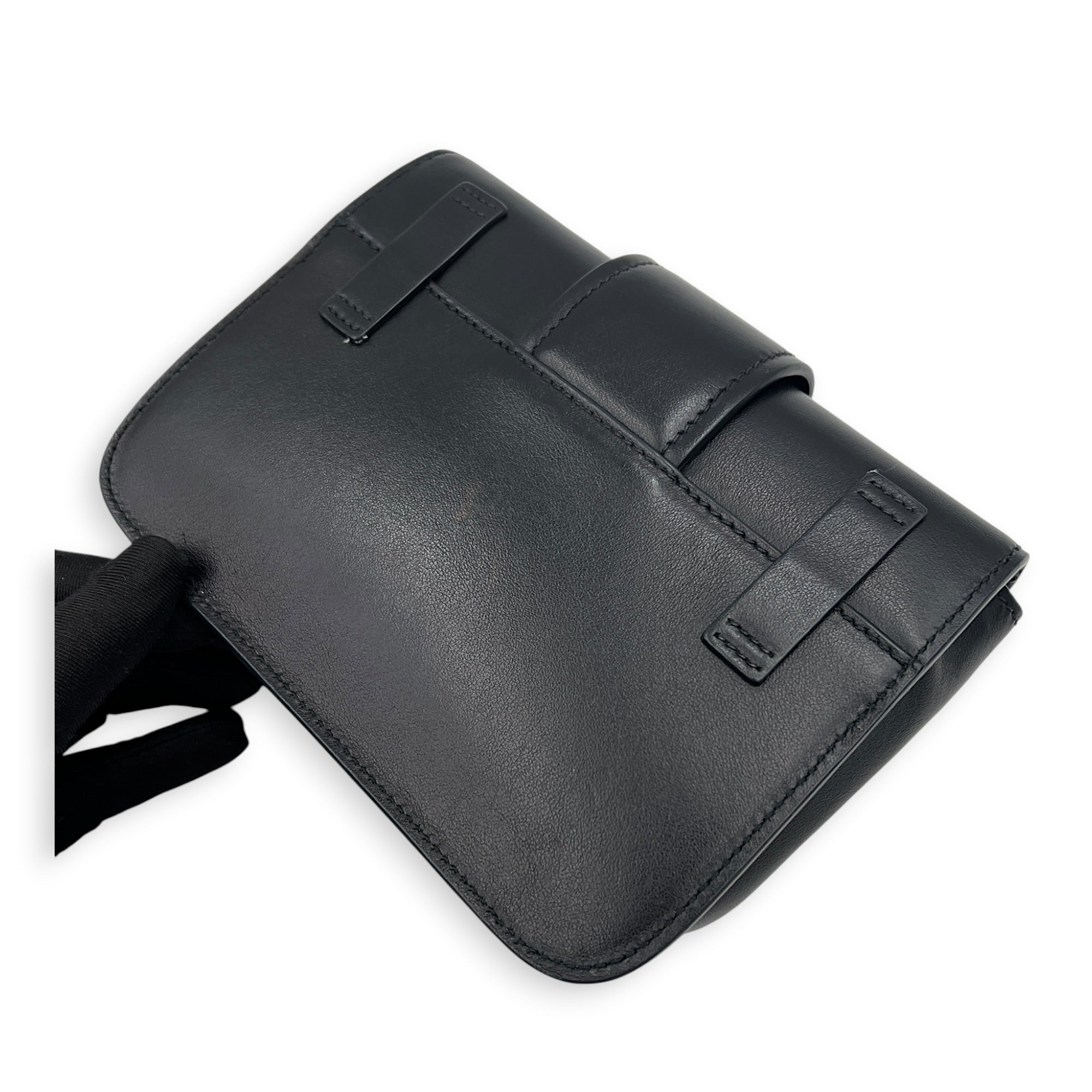 Cahier Belt Bag Black in Calfskin, Gold hardware