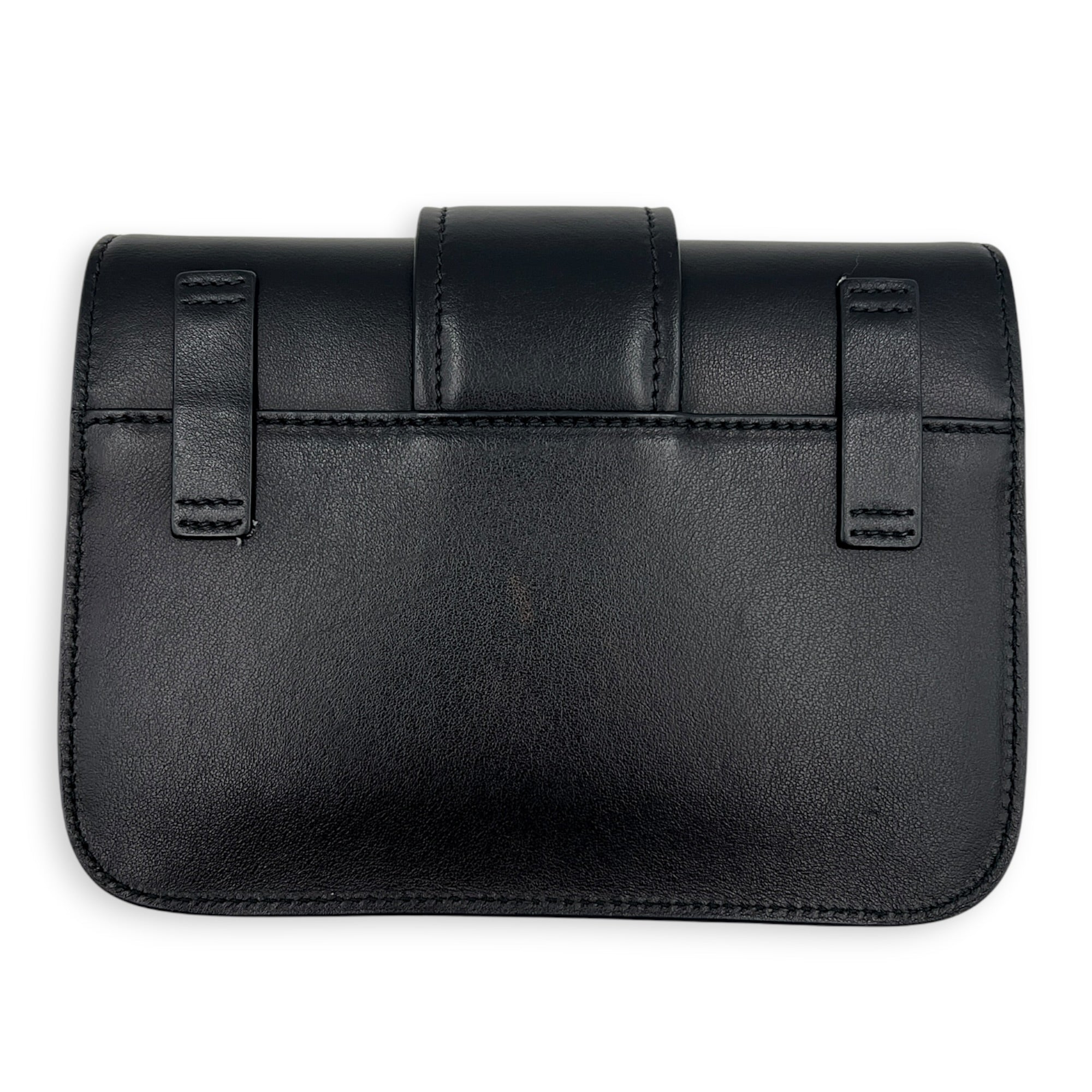 Cahier Belt Bag Black in Calfskin, Gold hardware