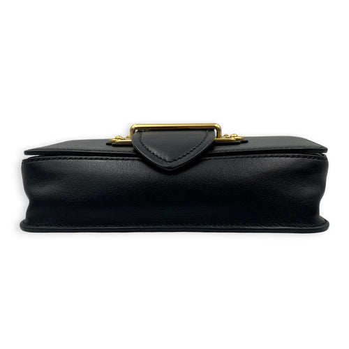 Cahier Belt Bag Black in Calfskin, Gold hardware