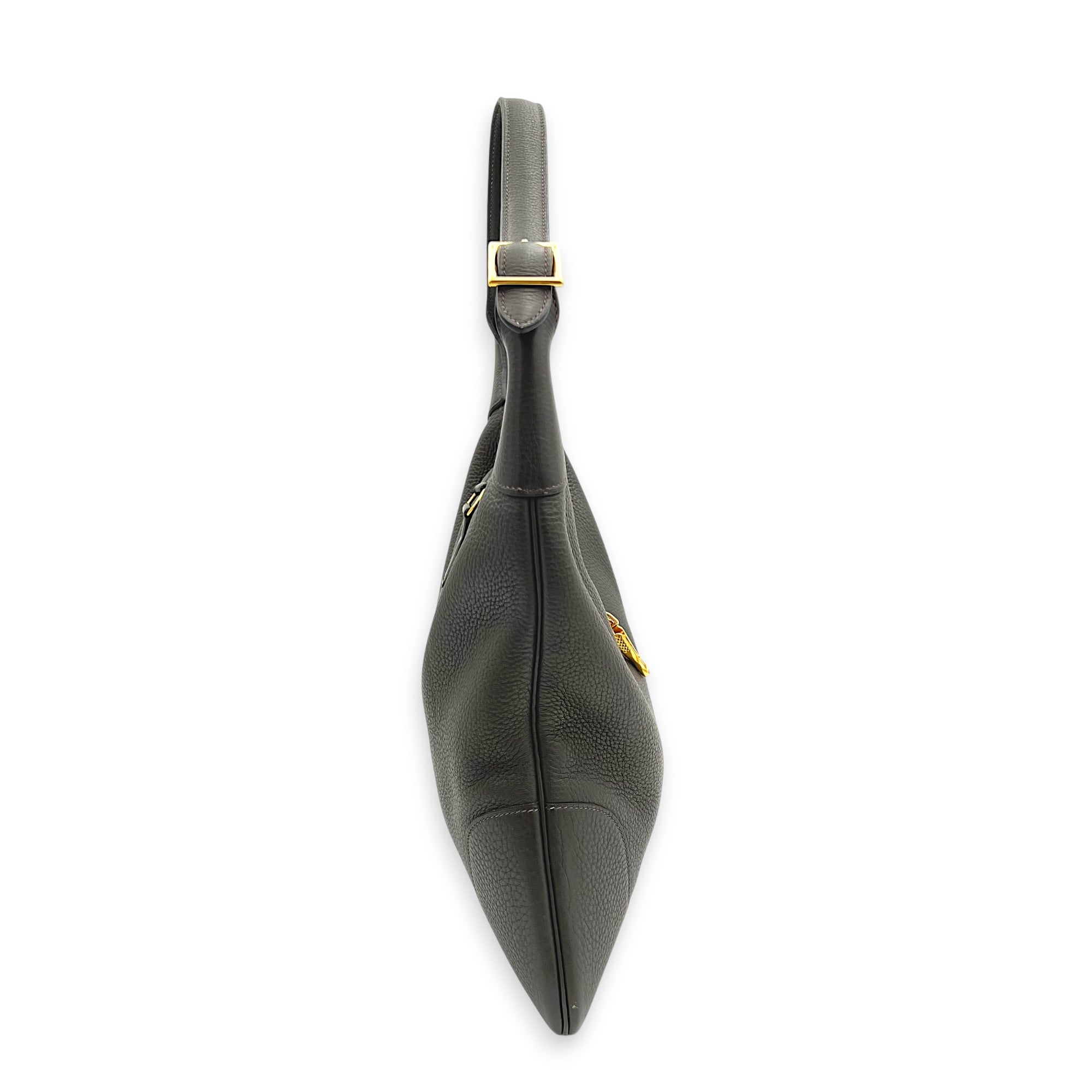 Trim 38 Ebene Tote Bag in Clemence, Gold hardware