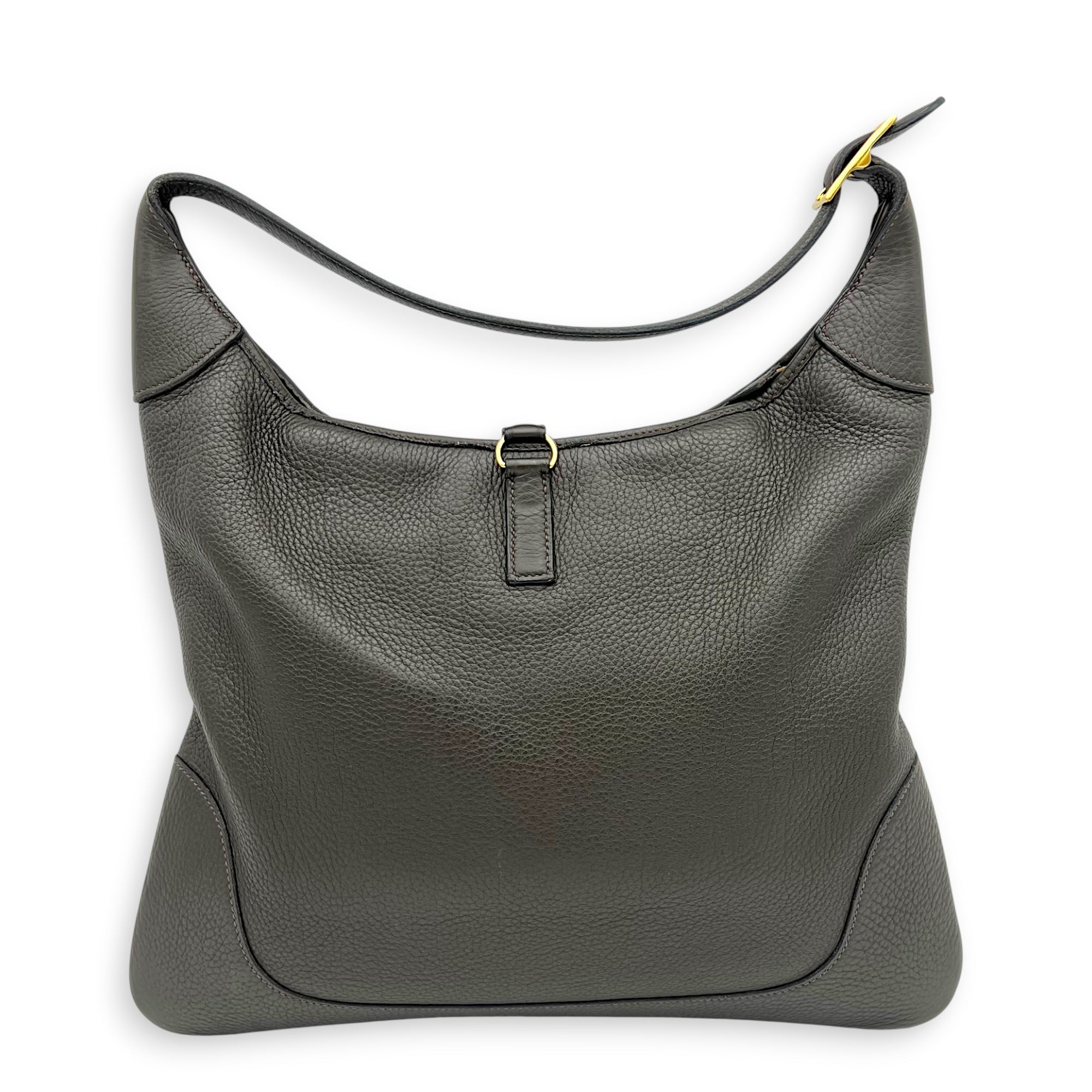 Trim 38 Ebene Tote Bag in Clemence, Gold hardware