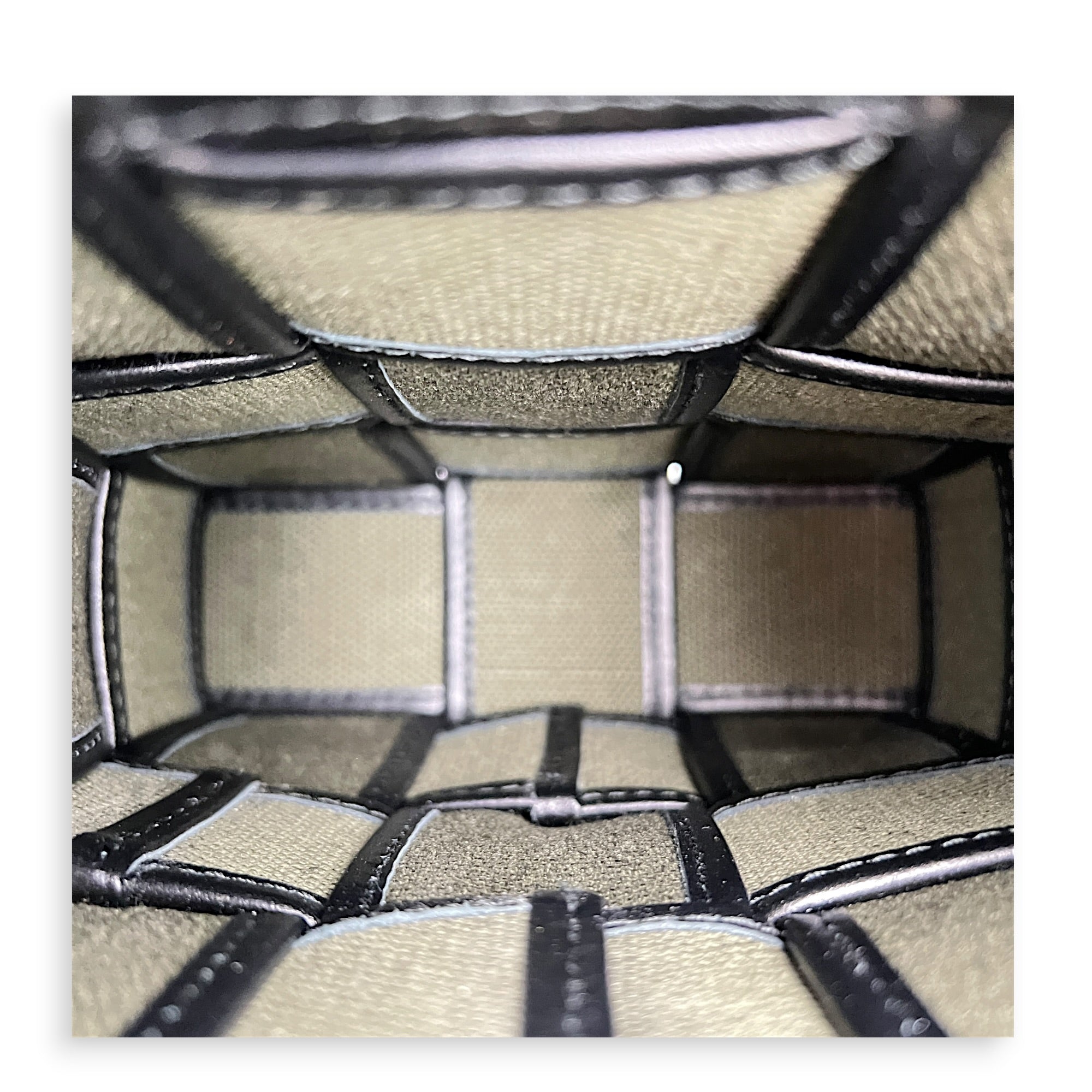 Cassette Vertical Green Crossbody Bag in Canvas, Silver hardware
