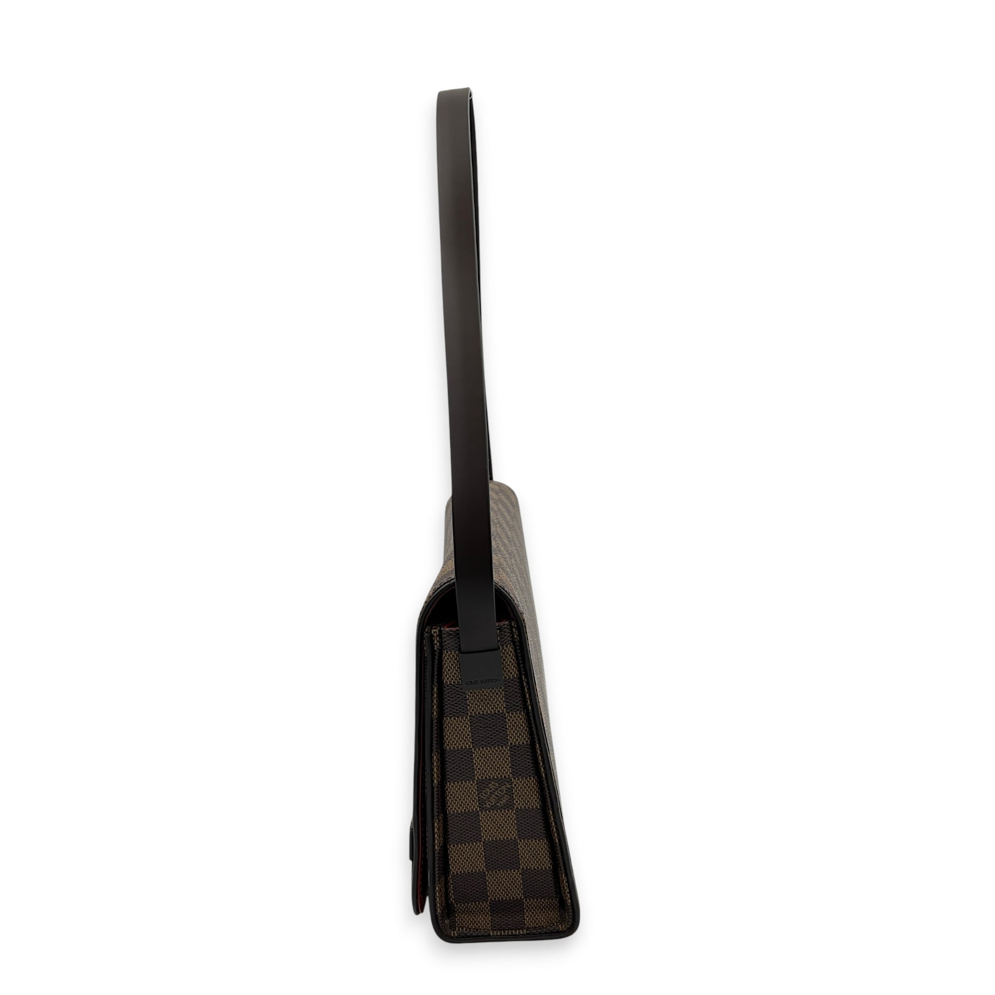 Tribeca Shoulder Bag Brown in Monogram Coated Canvas, Gold hardware