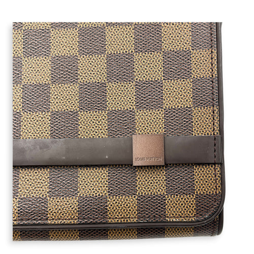 Tribeca Shoulder Bag Brown in Monogram Coated Canvas, Gold hardware
