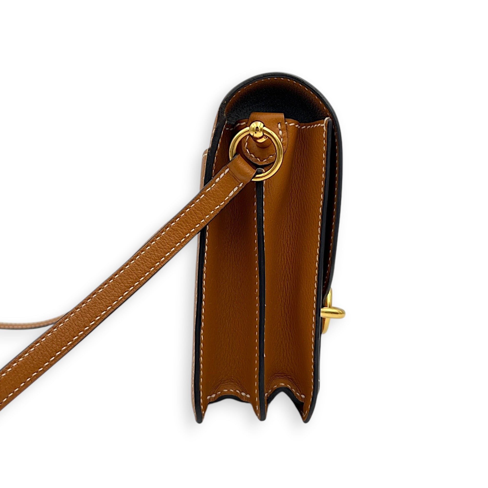 Roulis Brown in Evercolor, Gold hardware