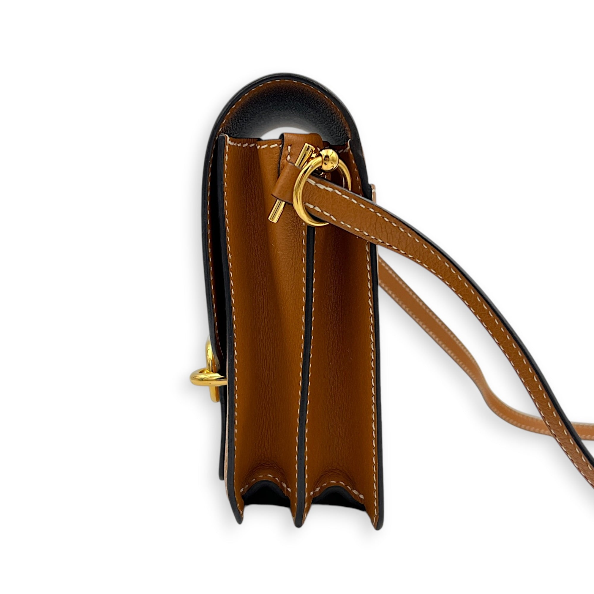 Roulis Brown in Evercolor, Gold hardware